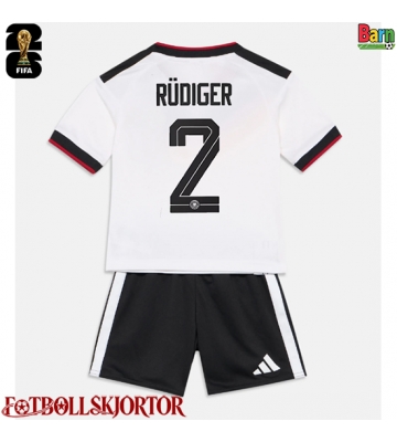 Tyskland Antonio Rudiger #2 Hemmakläder Barn VM 2026 Kortärmad (+ Korta byxor)